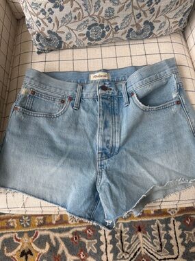Madewell Light Wash Cutoff High-Rise Denim Shorts